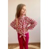Chemise  Jade Fleurie Rouge et blanche