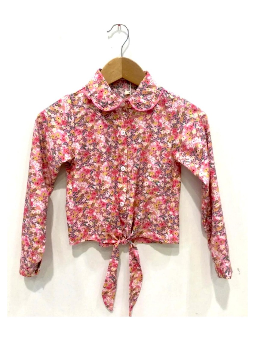Chemise jade Rose fleurie et doré