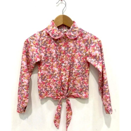 Chemise jade Rose fleurie et doré