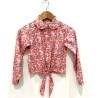 Chemise jade Rose fleurie et doré