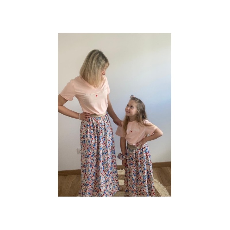 Ensemble Rose et Fleuri - Haut FEMME