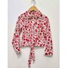 Chemise  Jade Fleurie Rouge et blanche